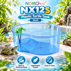 NOMOYPET NX12S Kandang Kura Air Plastic Turtle Tank Blue no type Nomoy Pet 