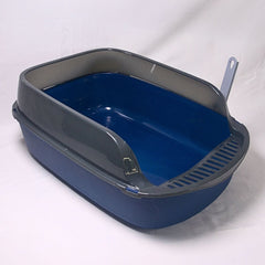 NOONA CTX3L Cat Toilet With Scoop Dark Blue Large 49x34x19cm Cat Sanitation Tidak Ada Merek 