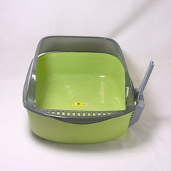 NOONA CTX3L Cat Toilet With Scoop Green Large 49x34x19cm Cat Sanitation Tidak Ada Merek 