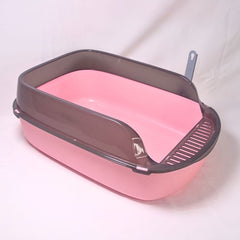 NOONA CTX3L Cat Toilet With Scoop Pink Large 49x34x19cm Cat Sanitation Tidak ada merek 