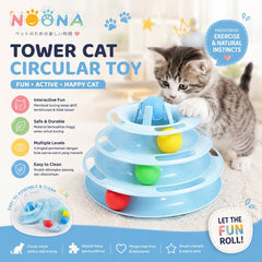 NOONA Mainan Kucing Tower Cat Circular Toy Blue Hobi & Koleksi > Perawatan Hewan > Mainan Hewan Tidak ada merek 
