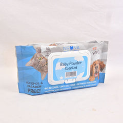 NOONA Tisu Basah Pet Wipes Baby Powder 80Sheets no type Tidak ada merek 
