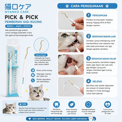 NYANKO Care Pembersih Gigi Kucing Pick and Pick Tooth Cleaner for Cats no type Tidak ada merek 