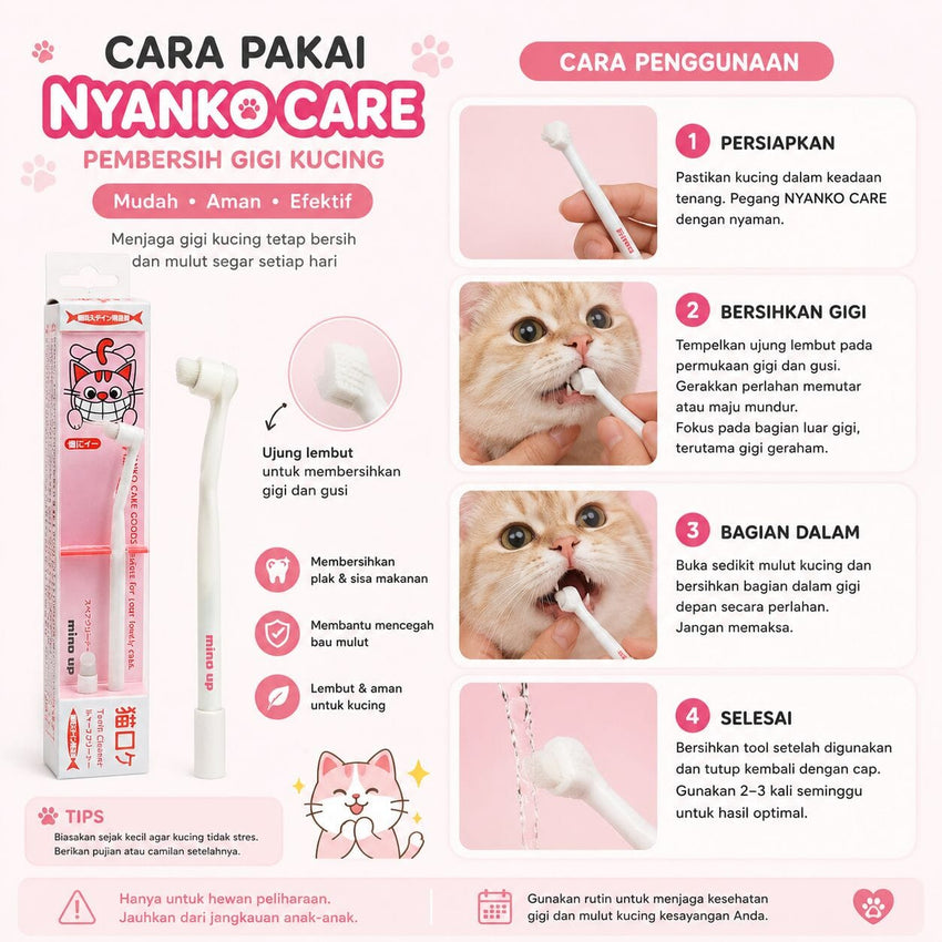NYANKO Care Pembersih Gigi Kucing Tooth Cleaner for Cats no type Tidak ada merek 