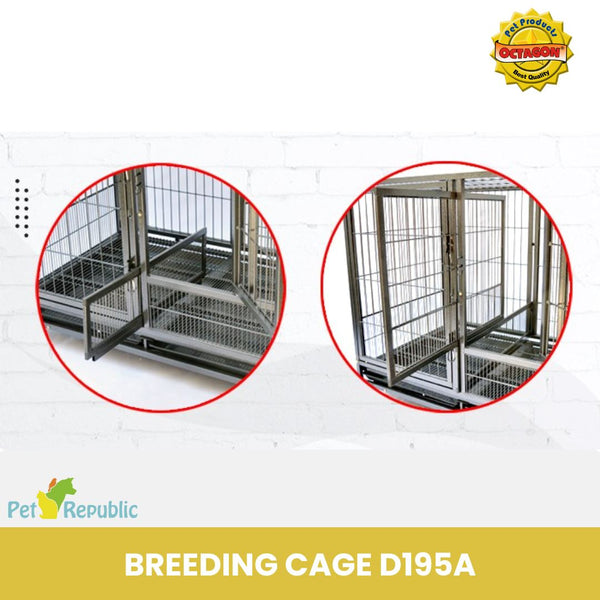 OCTAGON D195A Kandang Anjing BREEDING Cage 126x94x114cm Dog Cage Tidak ada merek 