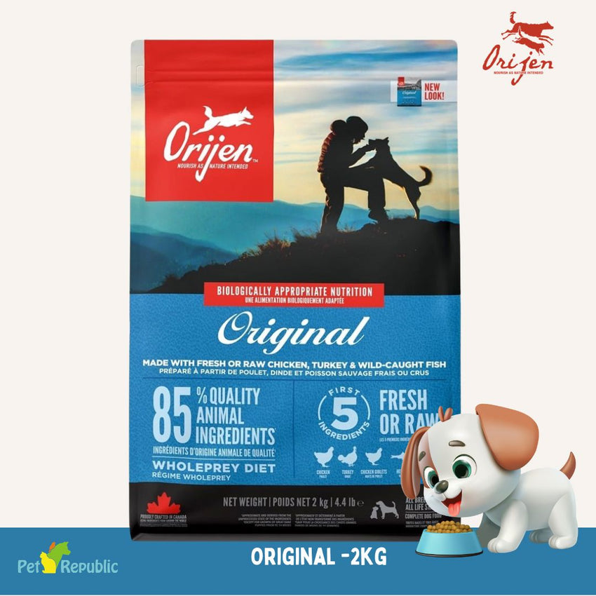 ORIJEN Makanan Anjing Dog Original Grain Free 2kg Dog Food Dry Tidak ada merek 