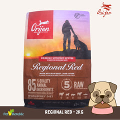 ORIJEN Makanan Anjing Dog Regional Red Grain Free 2kg Dog Food Dry Tidak ada merek 