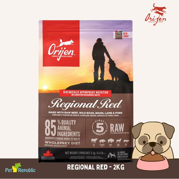 ORIJEN Makanan Anjing Dog Regional Red Grain Free 2kg Dog Food Dry Tidak ada merek 