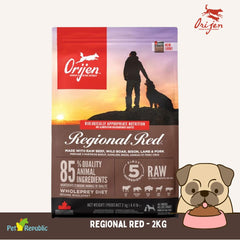 ORIJEN Makanan Anjing Dog Regional Red Grain Free 2kg Dog Food Dry Tidak ada merek 