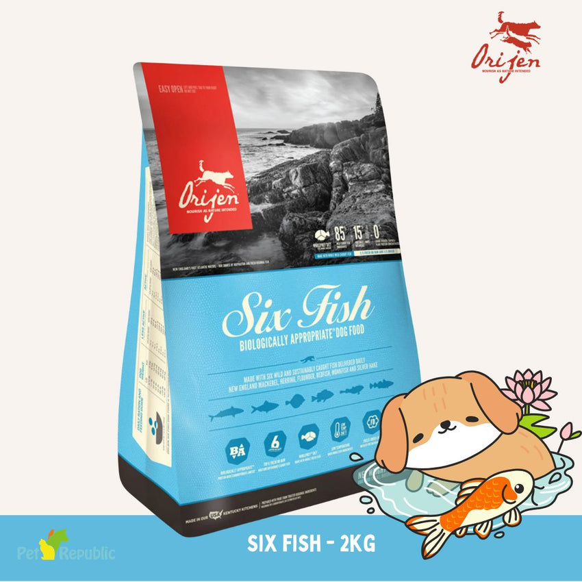 ORIJEN Makanan Anjing Dog Six Fish Grain Free 2kg no type Tidak ada merek 