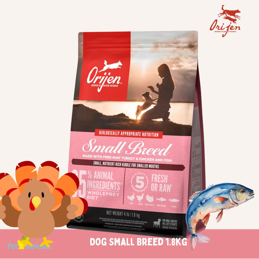ORIJEN Makanan Anjing Original Dog Small Breed 1.8kg Dog Food Dry Tidak ada merek 