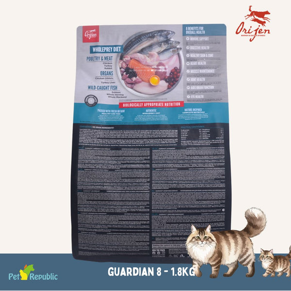 ORIJEN Makanan Kucing Cat Guardian8 Grain Free 1.8kg cat dry food Tidak ada merek 