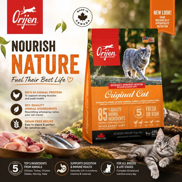 ORIJEN Makanan Kucing Grain Free Original Cat 1.8kg cat dry food Tidak ada merek 