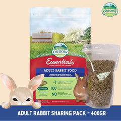 OXBOW Makanan Kelinci Essentials Adult Rabbit Sharing Pack 400gr Small Animal Food Tidak ada merek 