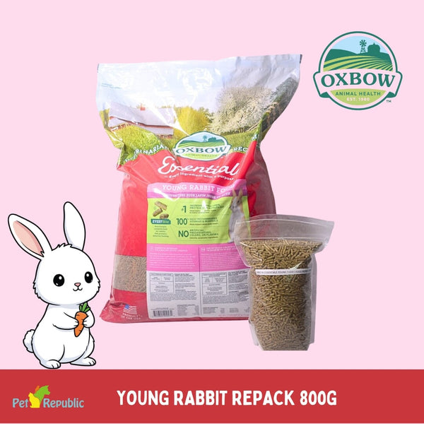 OXBOW Makanan Kelinci Essentian Young Rabbit REPACK 800g Small Animal Food Oxbow 