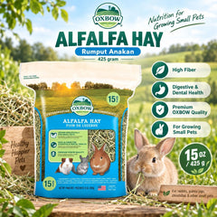 OXBOW Rumput Anakan ALFALFA Hay 425gram no type Tidak ada merek 
