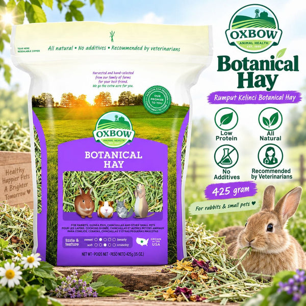 OXBOW Rumput Kelinci Botanical Hay ( Low Protein ) 425gram no type Tidak ada merek 