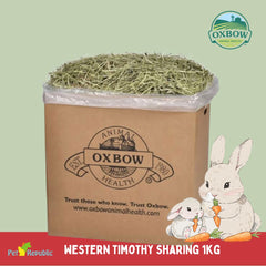 OXBOW Rumput Kelinci Marmut Western Timothy Hay Sharing 1kg Small Animal Food Tidak ada merek 