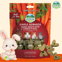 OXBOW Snack Kelinci Baked Treat CARROT and DILL 85gr no type Tidak ada merek 