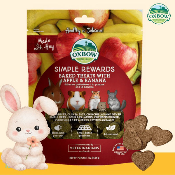 OXBOW Snack Kelinci Baked Treat With Apple and Banana 85gram no type Tidak ada merek 