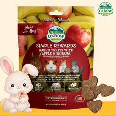 OXBOW Snack Kelinci Baked Treat With Apple and Banana 85gram no type Tidak ada merek 