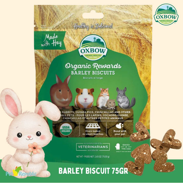 OXBOW Snack Kelinci Organic BARLEY Biscuit 75gr no type Tidak ada merek 
