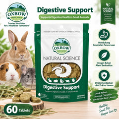 OXBOW Vitamin Kelinci Marmut Digestive Support 60tabs no type Tidak ada merek 