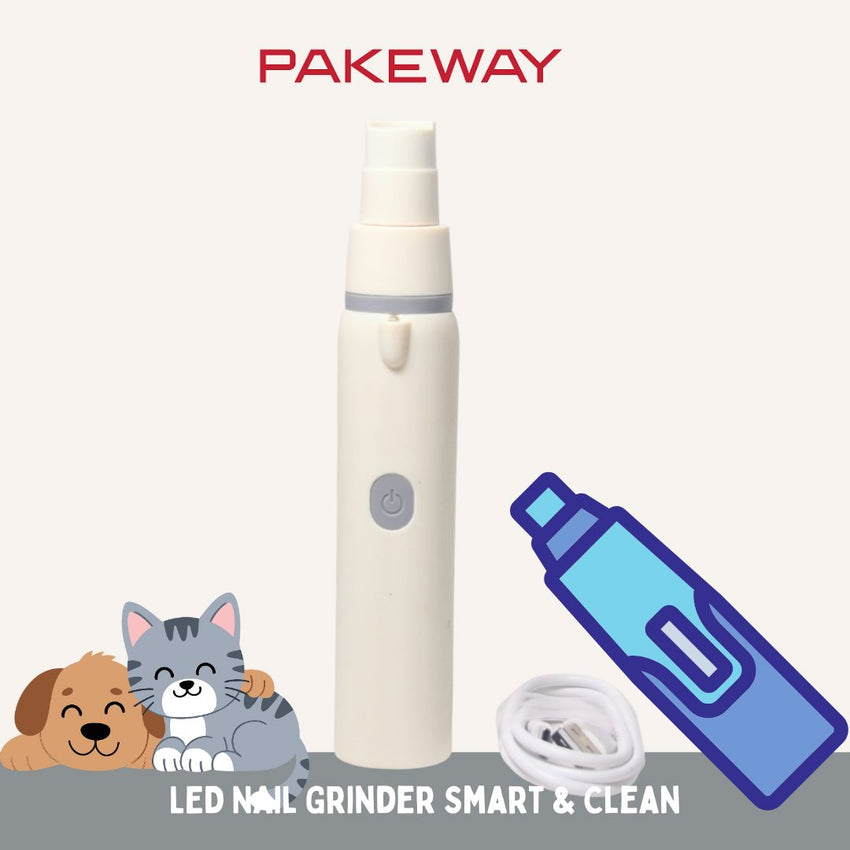 PAKEWAY Alat Kikir Kuku Clean Smart LED Nail Grinder Grey Grooming Tools NoBrand 