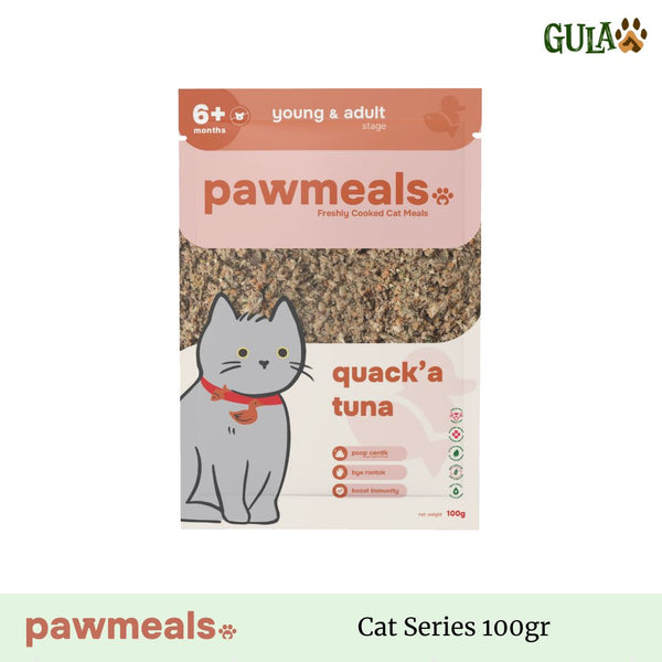 PAWMEALS Cat Cooked Food Quacka Tuna 100gr Frozen Food Pet Republic Indonesia 