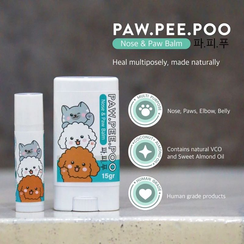 PAWPEEPOO Pelembab Kaki Nose And Paw Balm 5g no type Tidak ada merek 
