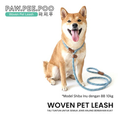 PAWPEEPOO Tali Tuntun Anjing Woven Pet Leash Brave Red Pet Collar and Leash Tidak ada merek 