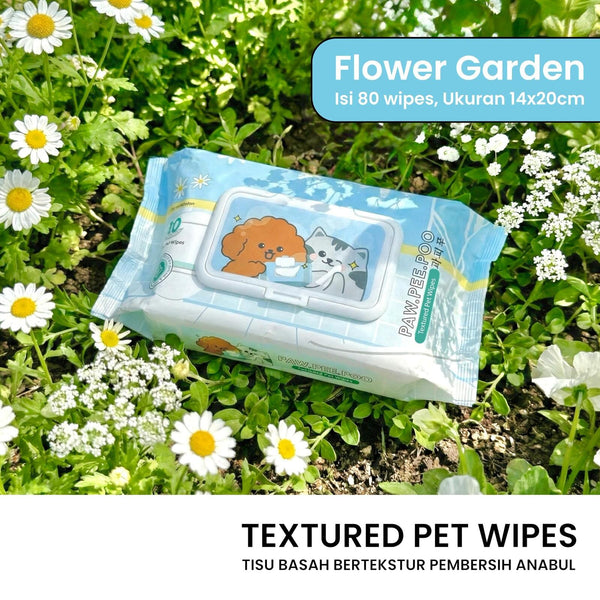 PAWPEEPOO Tisu Basah Pet Wipes Flower Garden Grooming Pet Care Tidak ada merek 