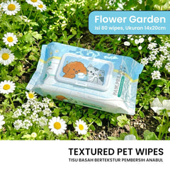 PAWPEEPOO Tisu Basah Pet Wipes Flower Garden Grooming Pet Care Tidak ada merek 