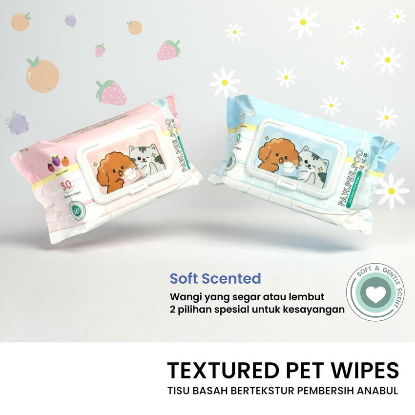 PAWPEEPOO Tisu Basah Pet Wipes Flower Garden Grooming Pet Care Tidak ada merek 