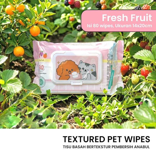PAWPEEPOO Tisu Basah Pet Wipes Fresh Fruit Grooming Pet Care Tidak ada merek 