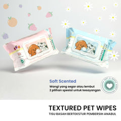 PAWPEEPOO Tisu Basah Pet Wipes Fresh Fruit Grooming Pet Care Tidak ada merek 