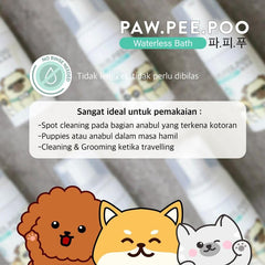 PAWPEEPOO Waterless Bath Shampoo Dog cat 100ml no type Tidak ada merek 