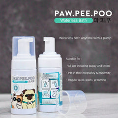 PAWPEEPOO Waterless Bath Shampoo Dog cat 100ml no type Tidak ada merek 