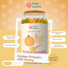 PAWSAGOL Snack Anjing Homemade Cookies Chicken Pumpkin 80gr no type Tidak ada merek 