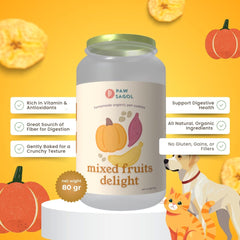 PAWSAGOL Snack Anjing Homemade Cookies Mixed Fruits 80gr no type Tidak ada merek 