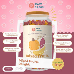 PAWSAGOL Snack Anjing Homemade Cookies Mixed Fruits 80gr no type Tidak ada merek 