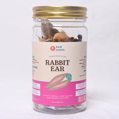 PAWSAGOL Snack Anjing Kucing Dried Rabbit Ear 4pcs Dog Snack Tidak ada merek 