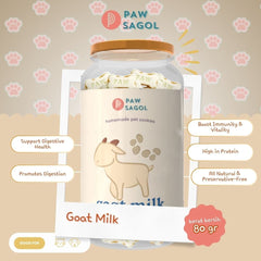 PAWSAGOL Snack Anjing Kucing Homemade Cookies Goat Milk 80gr Dog Snack Tidak ada merek 