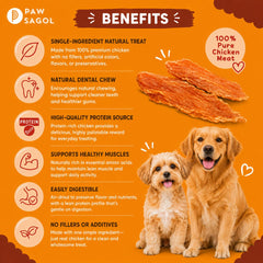PAWSAGOL Snack Anjing Kucing Jerky Chicken 50gr Dog Snack Tidak ada merek 