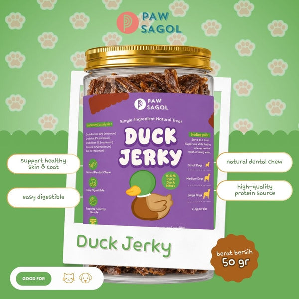 PAWSAGOL Snack Anjing Kucing Jerky Duck 50gr Dog Snack NoBrand 