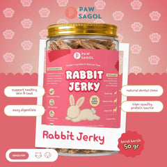 PAWSAGOL Snack Anjing Kucing Jerky Rabbit 50gr Dog Snack NoBrand 