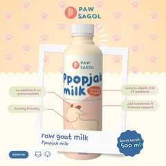 PAWSAGOL Susu Anjing Kucing Frozen Goat Milk Ppopjak 500ml Frozen Food Tidak ada merek 