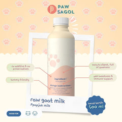 PAWSAGOL Susu Anjing Kucing Frozen Goat Milk Ppopjak 500ml Frozen Food Tidak ada merek 
