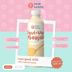 PAWSAGOL Susu Anjing Kucing Frozen Goat Milk with Honey Ggul-Uyu Ppopjak 500ml Frozen Food Tidak ada merek 
