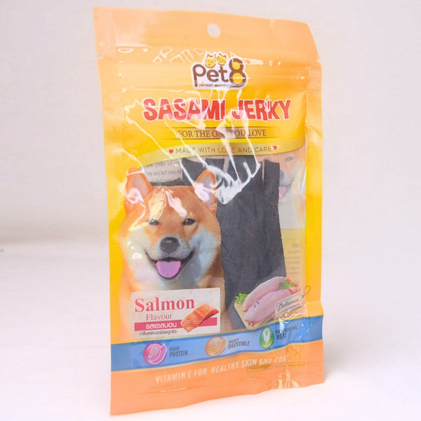 PET8 Snack Anjing Dog Snack Chicken Bacon Slice Salmon 45g Dog Snack PET8 